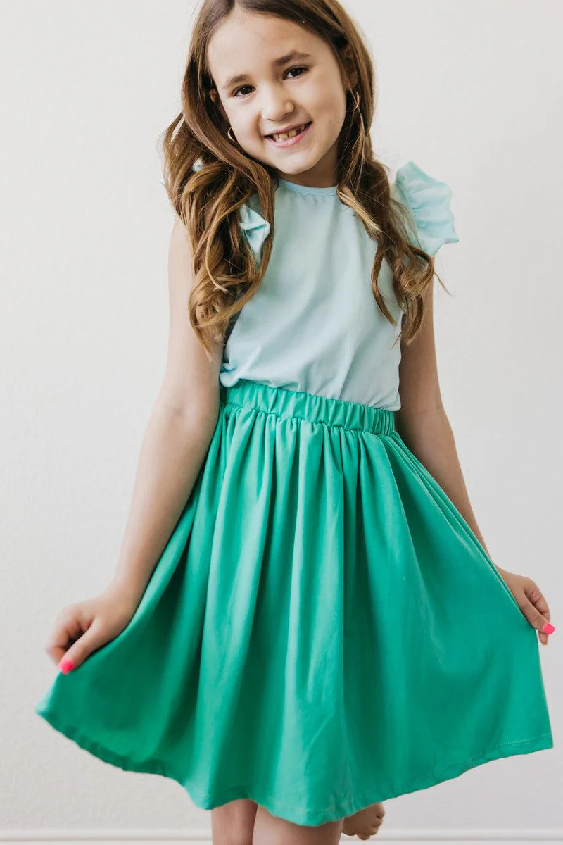 Aqua S/S Ruffle Tee - Image 3