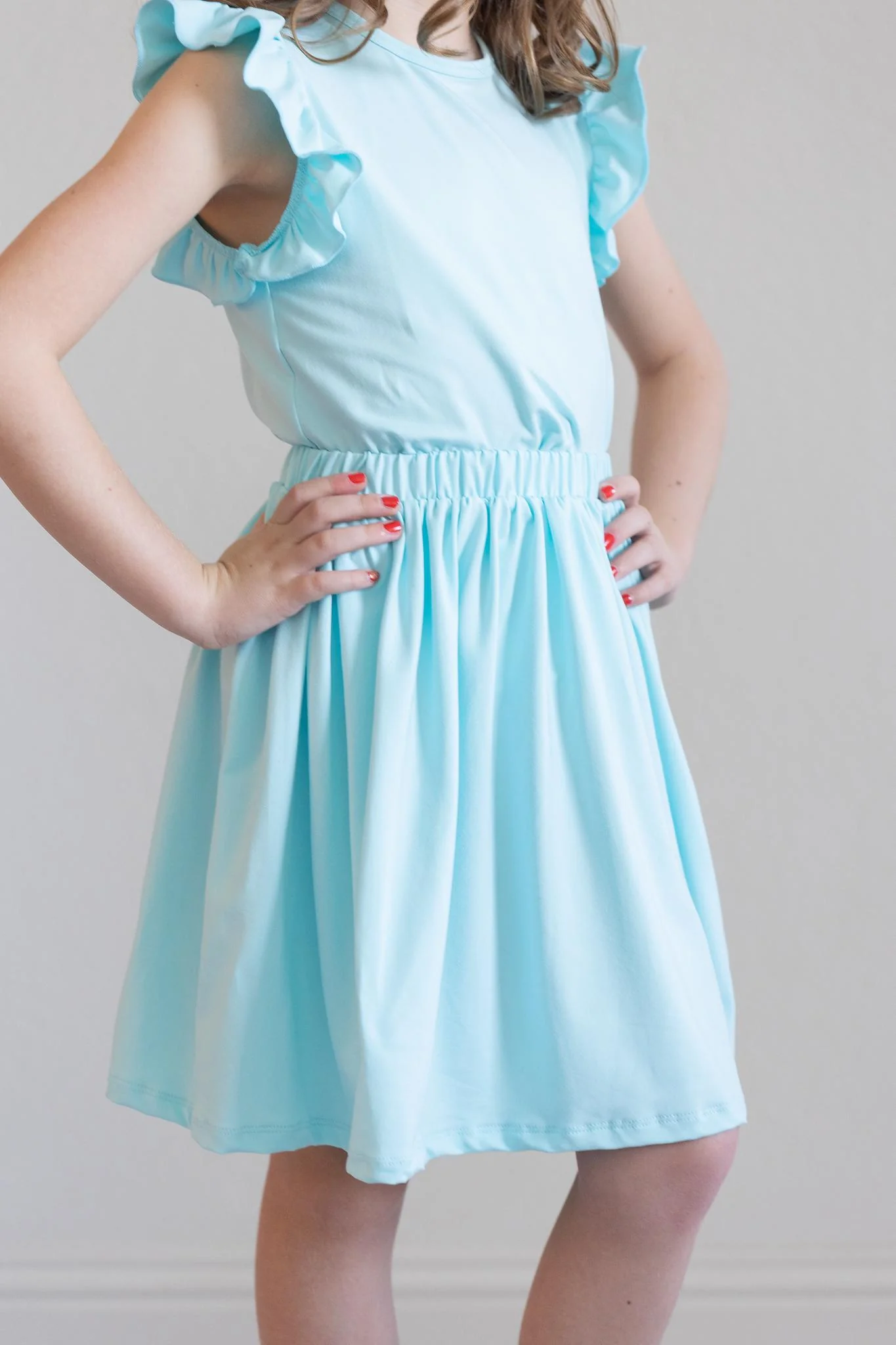 Aqua S/S Ruffle Tee - Image 6