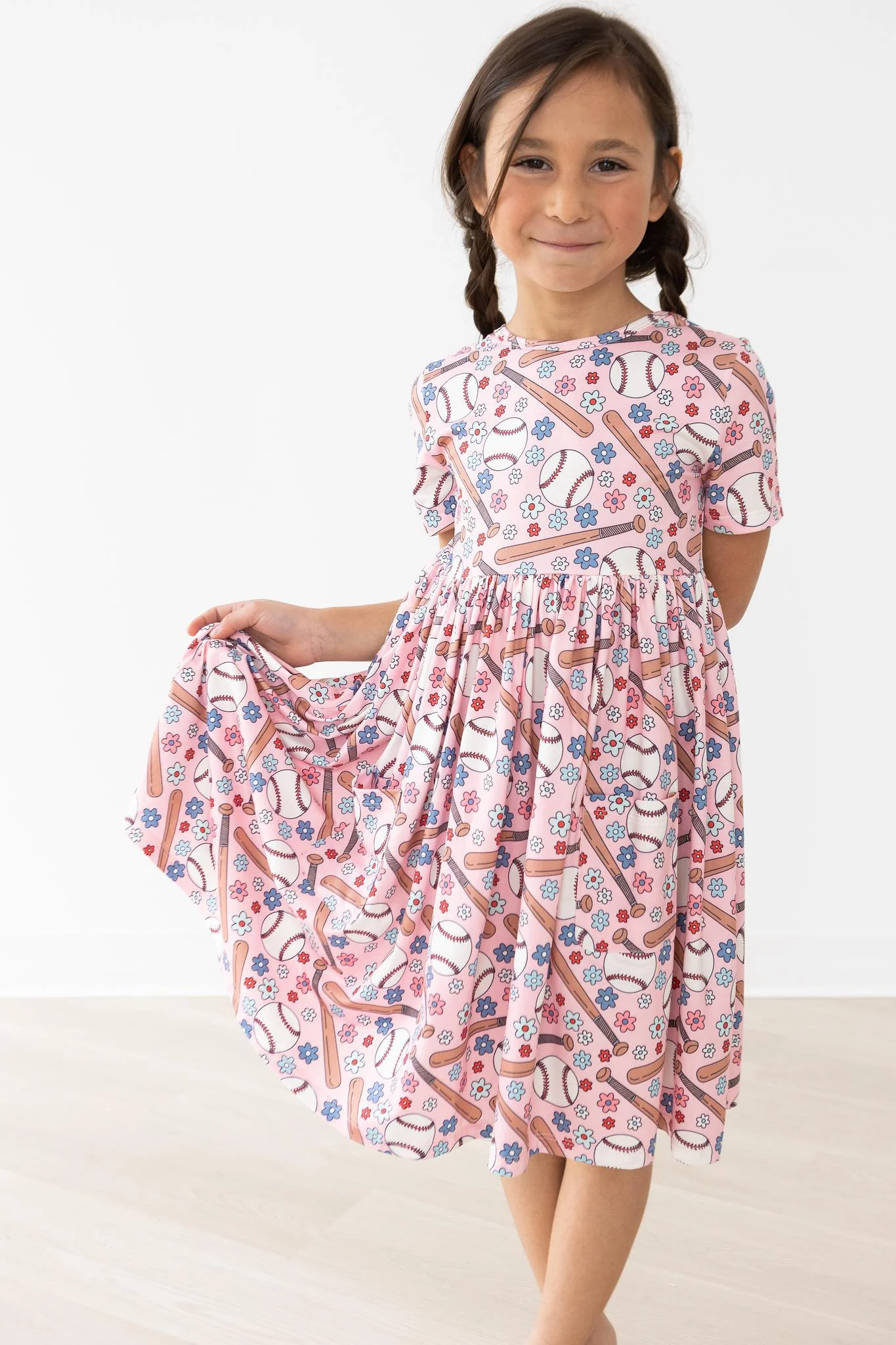 Batter Up S/S Pocket Twirl Dress - Image 3