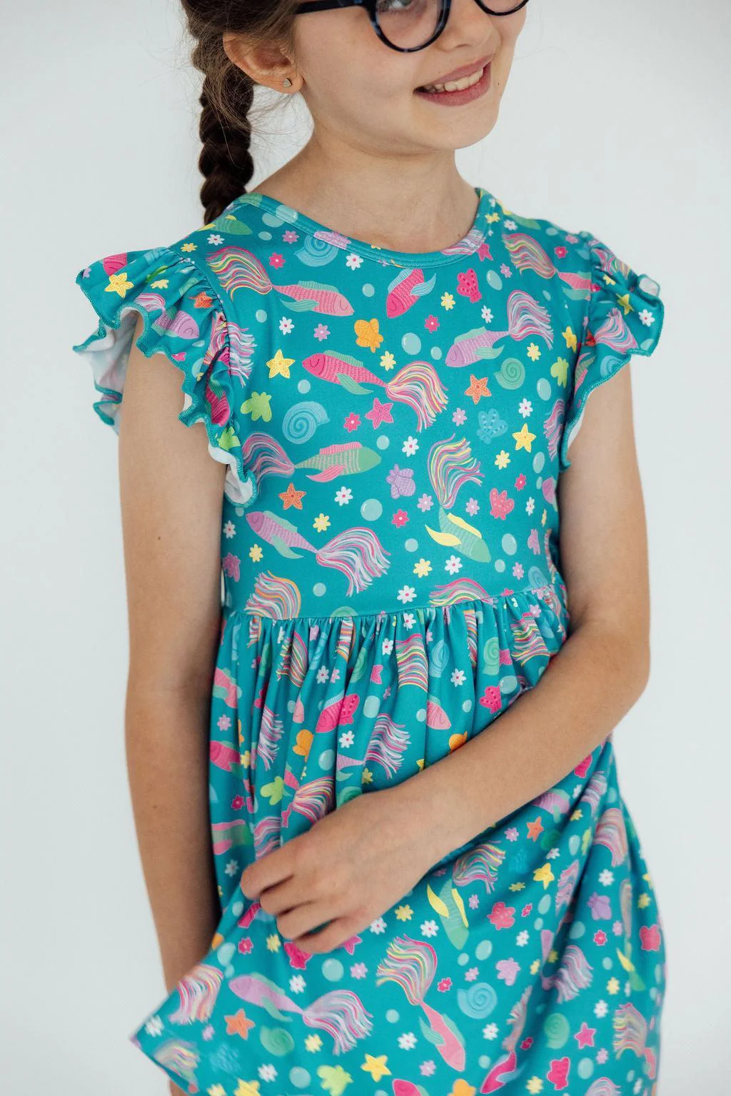 SALE Betta Blooms Flutter Sleeve Twirl Dress - Image 4