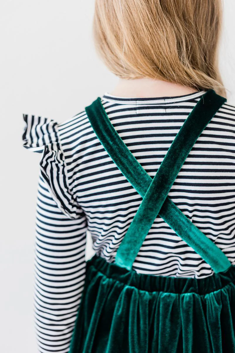 Black & White Stripe L/S Ruffle Tee - Image 5