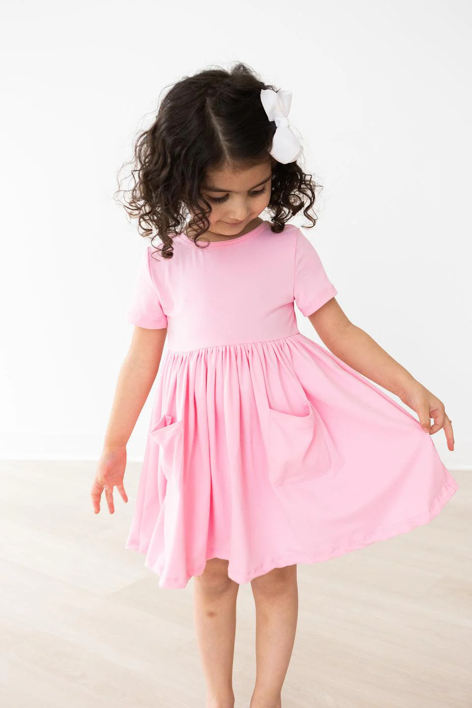 Bubblegum Pink S/S Pocket Twirl Dress - Image 4