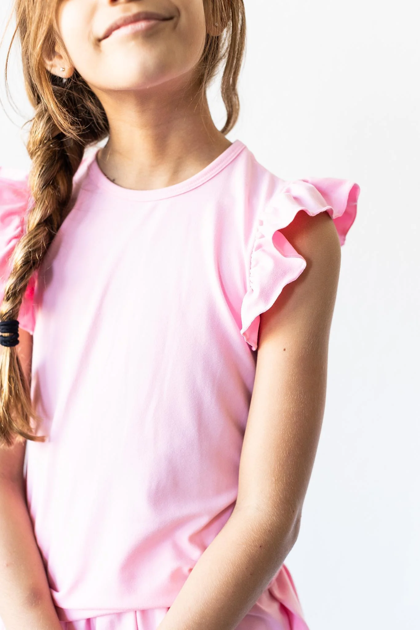Bubblegum Pink S/S Ruffle Tee - Image 3