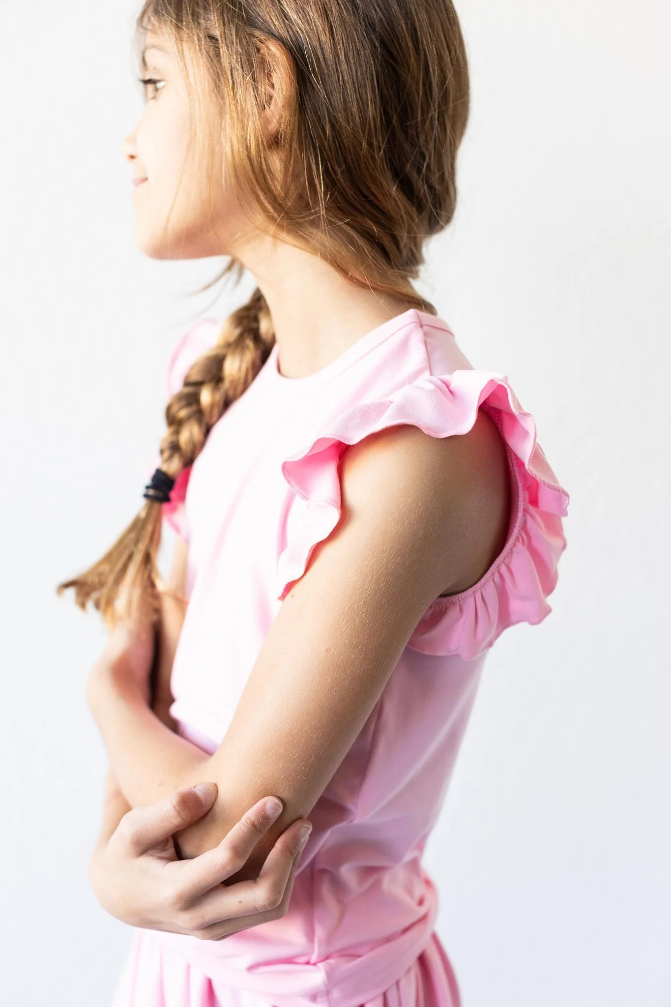 Bubblegum Pink S/S Ruffle Tee - Image 5