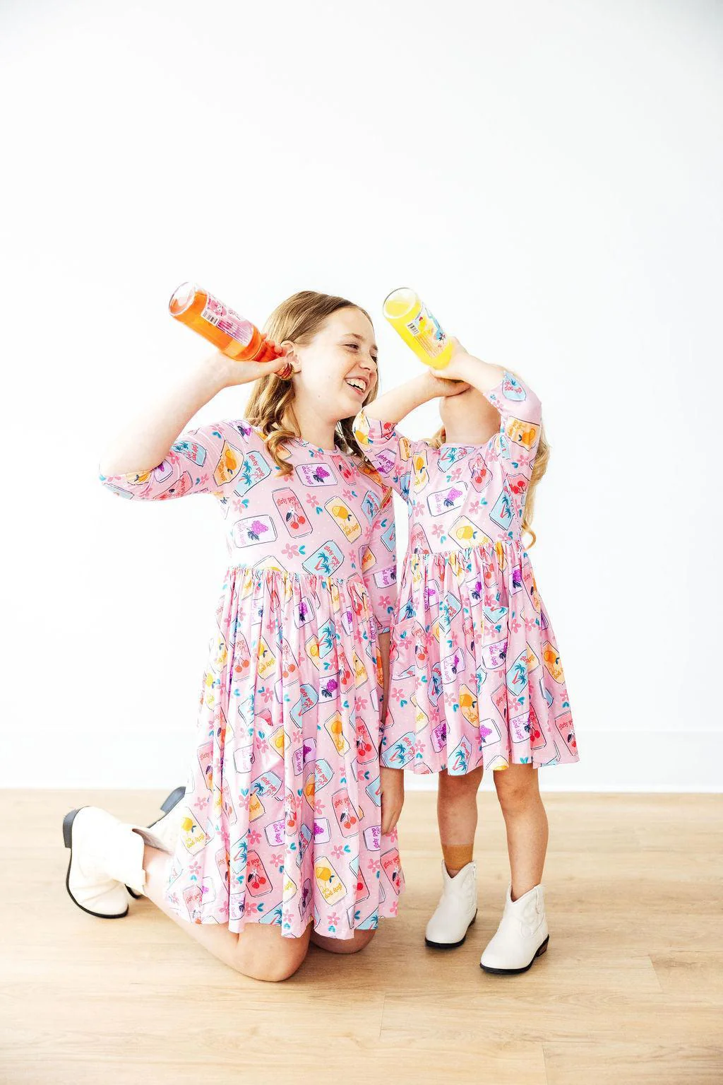 Girly Pop 3/4 Sleeve Pocket Twirl Dress - Image 7