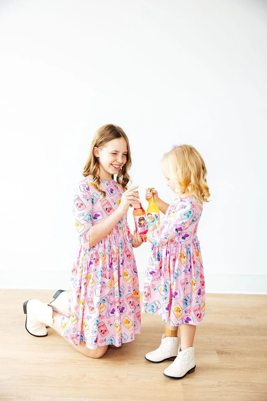 Girly Pop 3/4 Sleeve Pocket Twirl Dress - Image 8