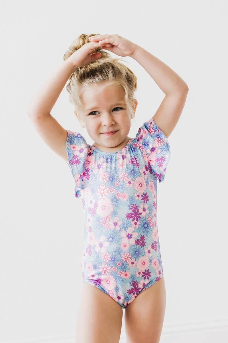 Love Blooms S/S Flutter Sleeve Leotard - Image 3