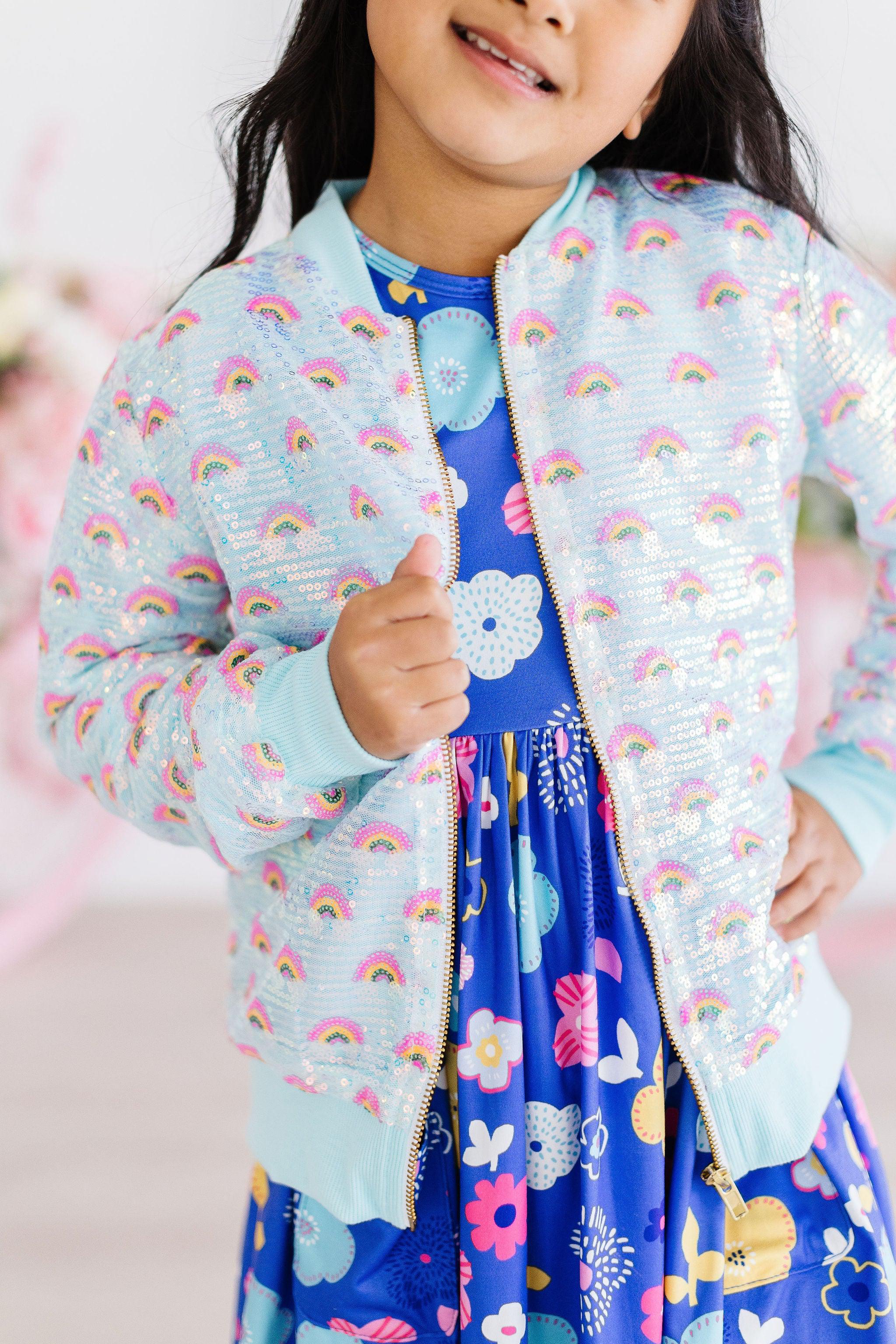 Mint Rainbow Sequin Jacket - Image 4
