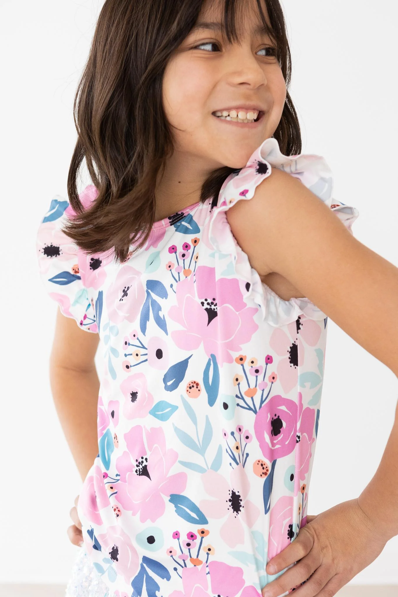 Pretty in Purple S/S Ruffle Tee - Image 4