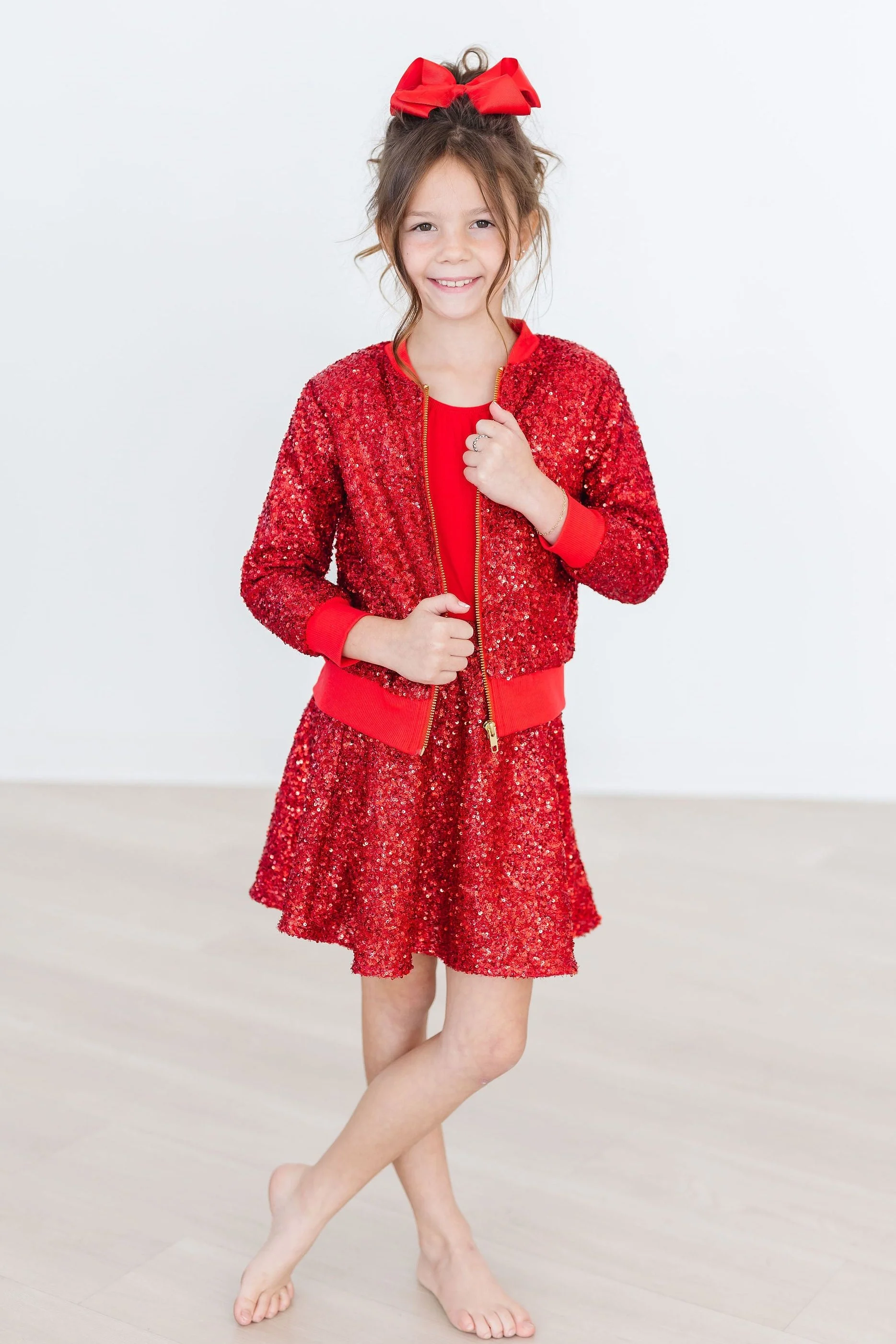 Red Sequin Twirl Skort - Image 3