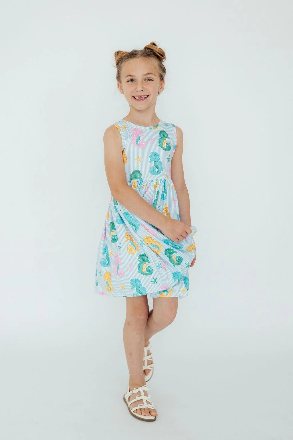 Seahorse Swirl Tank Twirl Dress - Image 4