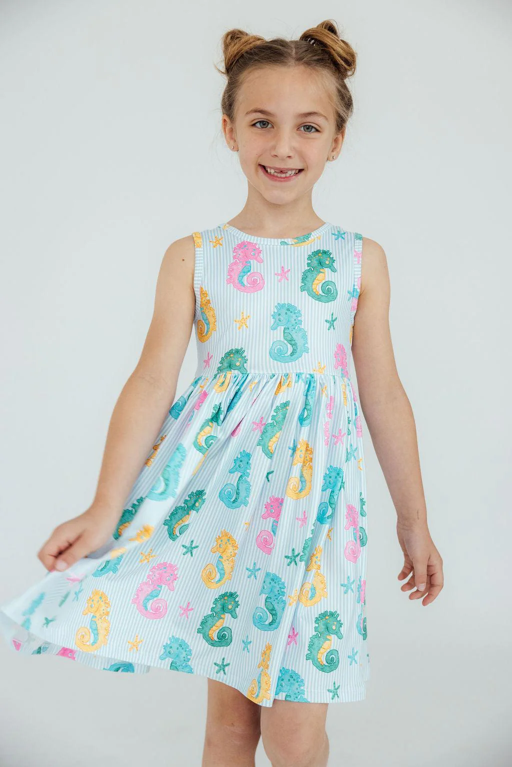 Seahorse Swirl Tank Twirl Dress - Image 5