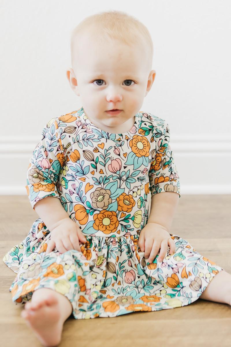 Vintage Vibes 3/4 Sleeve Twirl Bodysuit - Image 5