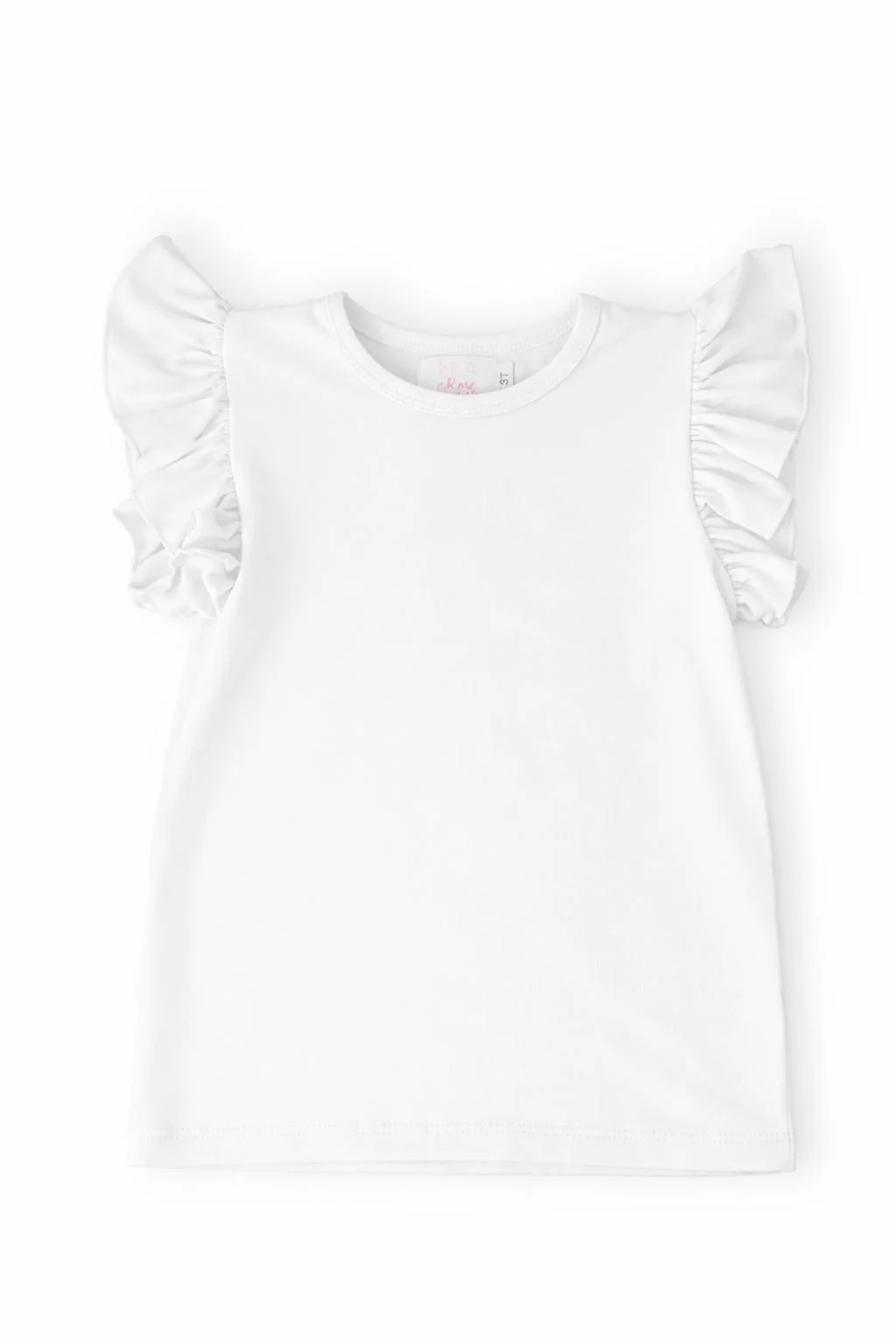 White S/S Ruffle Tee - Image 4
